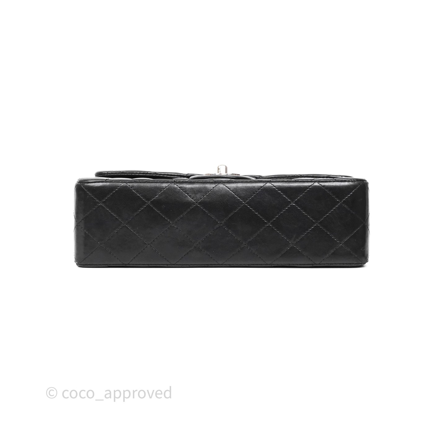 Chanel Small Classic Flap Quilted Black Lambskin Silver Hardware