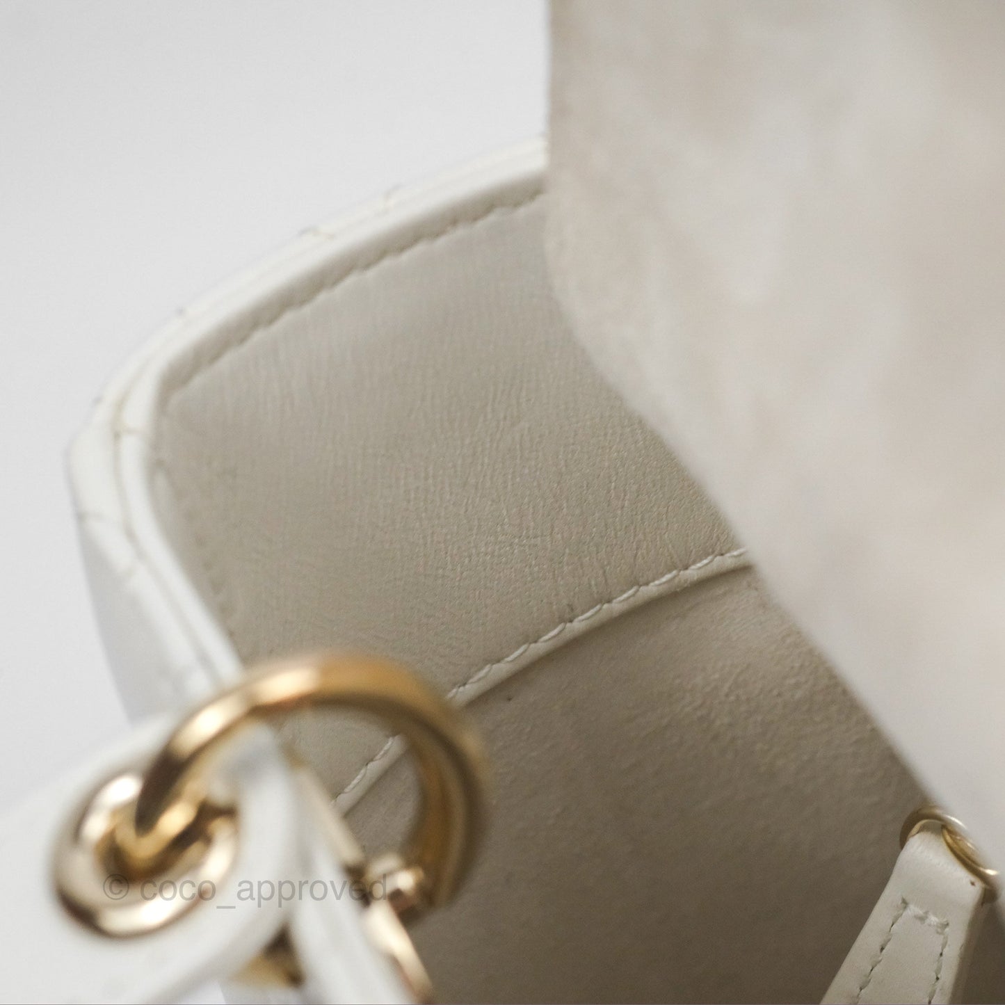Christian Dior Small Lady Dior My ABCDior Bag Latte Cannage Lambskin