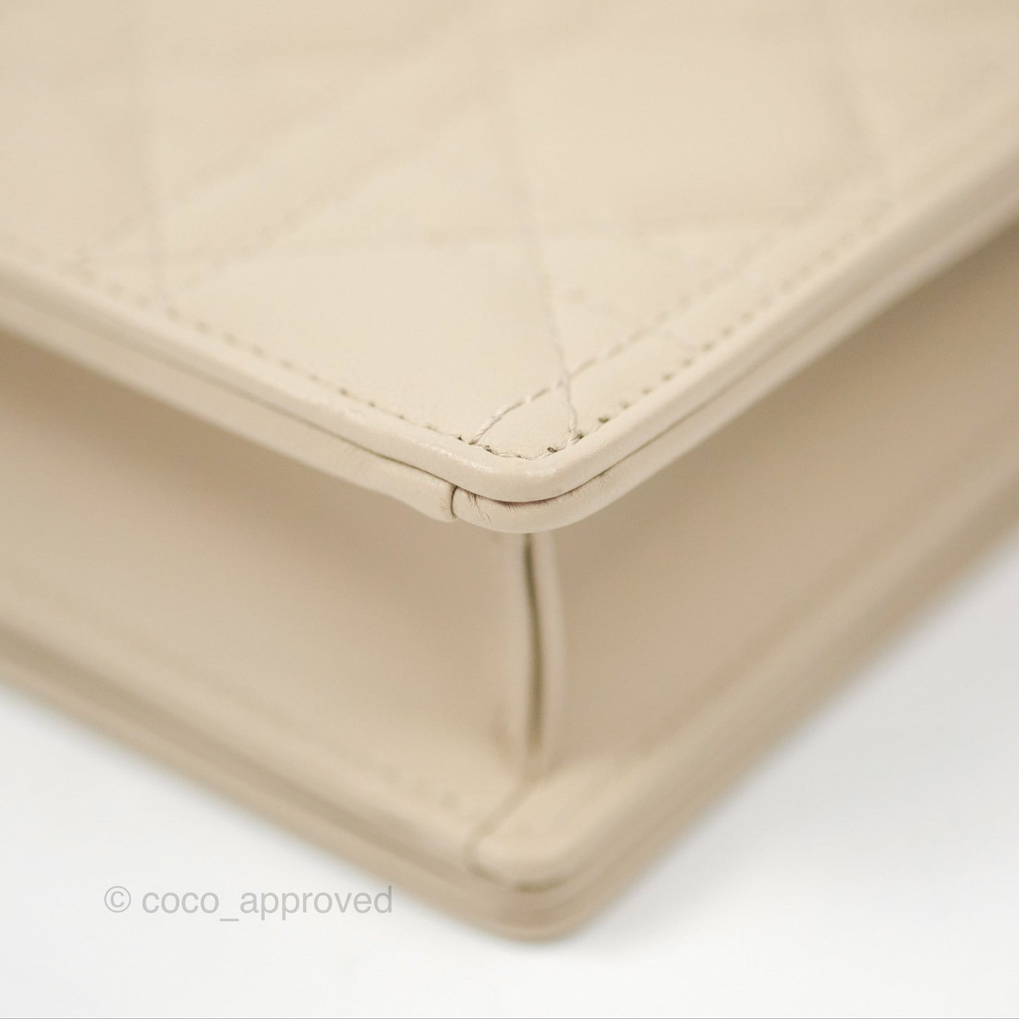 Dior Lady Dior Pouch on Chain Sand Cannage Lambskin