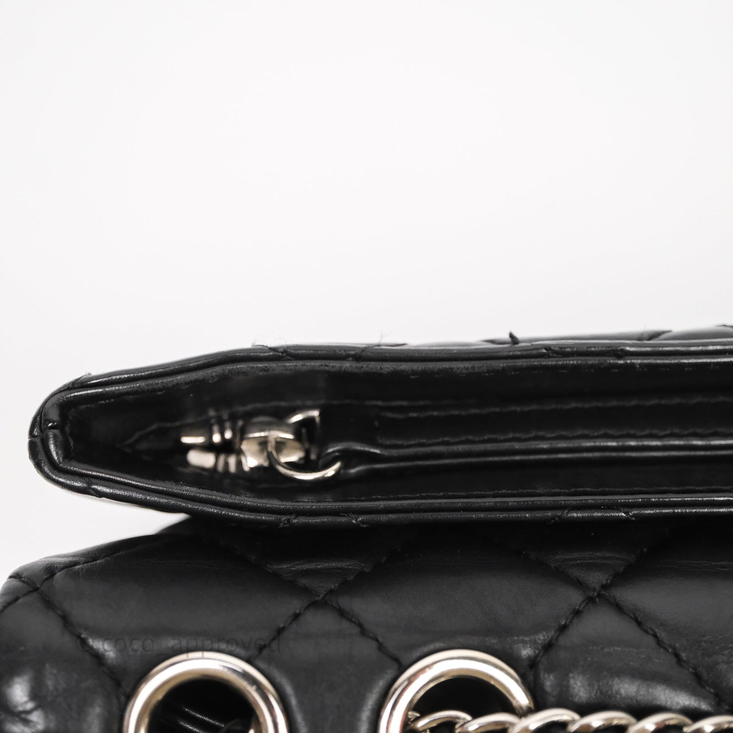 Chanel Quilted Flap Black Calfskin Silver Hardware