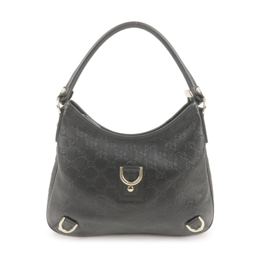 Luxury Gucci Abbey Guccissima Leather Shoulder Bag Black 130738