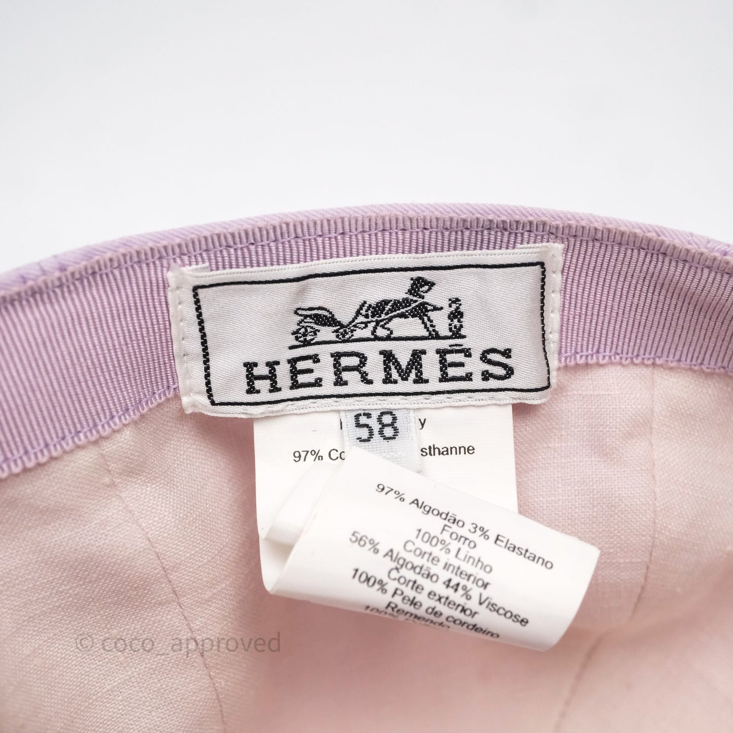 Hermes Miles H Circle Cap Lilas Purple