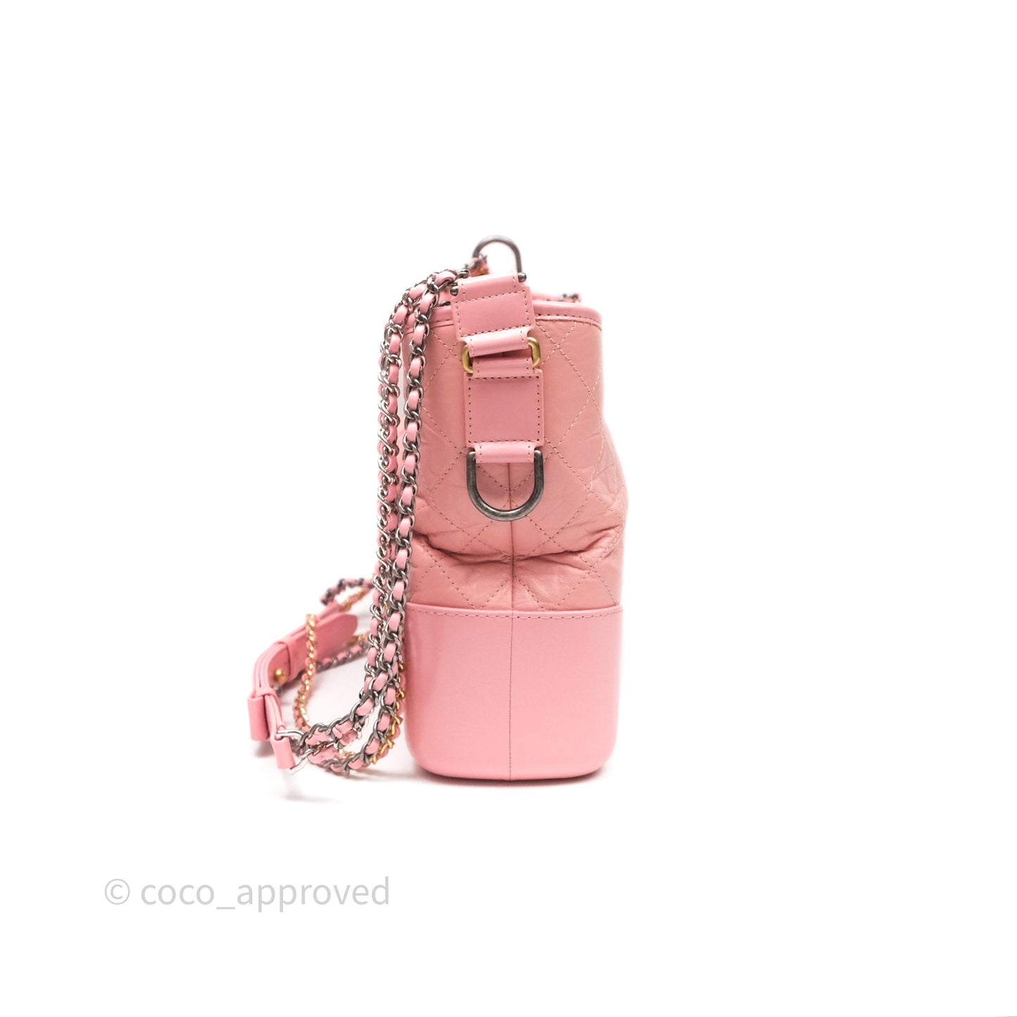 Chanel Large Gabrielle Hobo Pink Aged Calfskin Mixed Hardware 19S