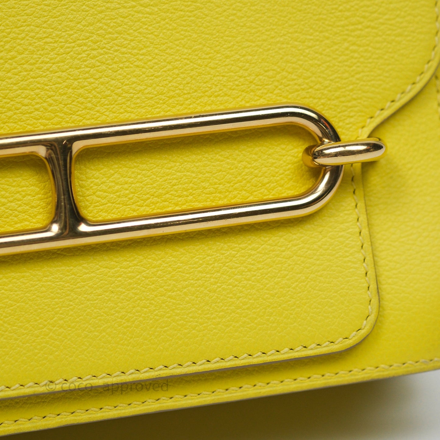 Hermès Roulis Mini 18 Lime 9R Evercolor Gold Hardware
