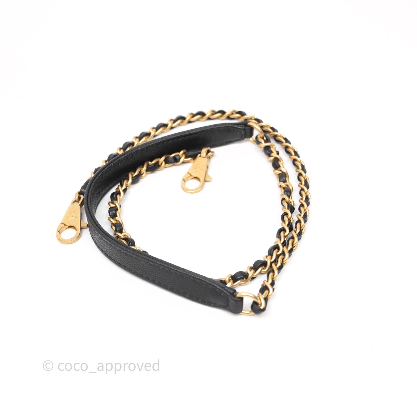 Chanel Small Quilted Coco Handle Black Caviar Aged Gold Hardware