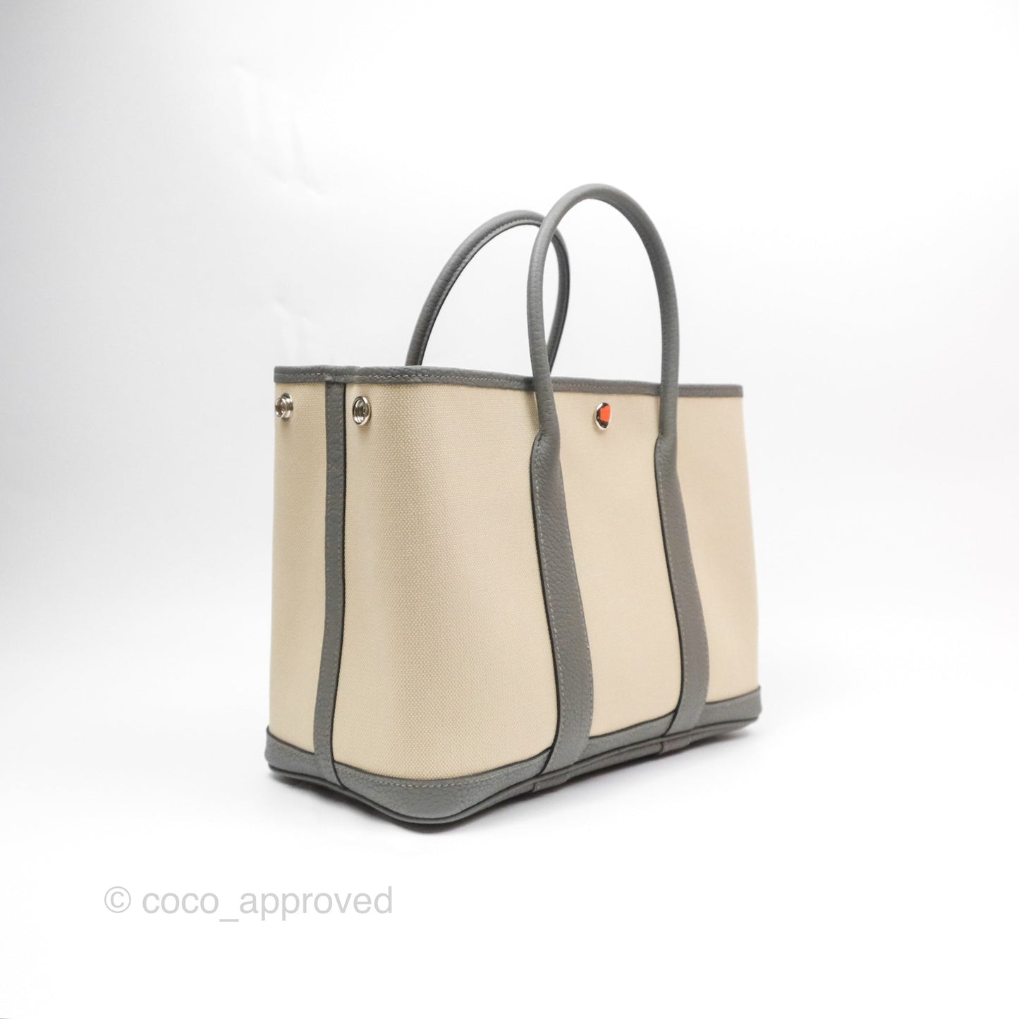 Hermès Garden Party 30 Toile Negonda Beton 8L/ Gris Meyer 0L