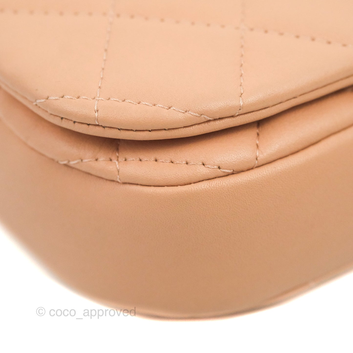 Chanel Clutch with Chain Beige Pink Calfskin Aged Gold Hardware