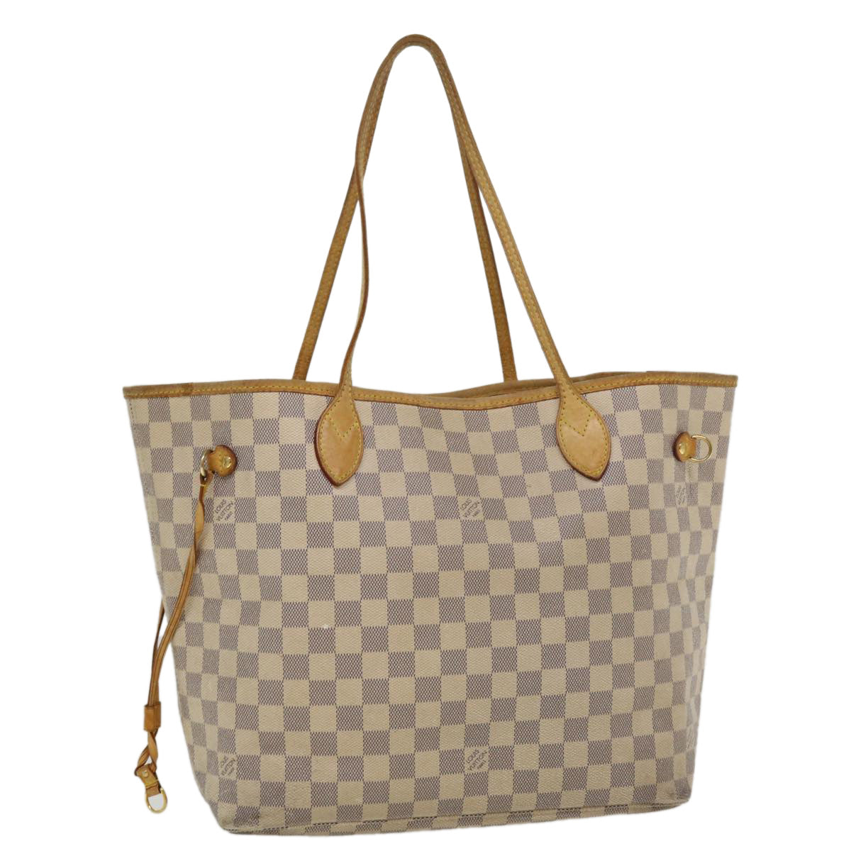 LOUIS VUITTON Damier Azur Neverfull MM Tote Bag N41605 LV 36954