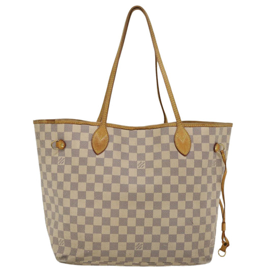 LOUIS VUITTON Damier Azur Neverfull MM Tote Bag N41605 LV 36954
