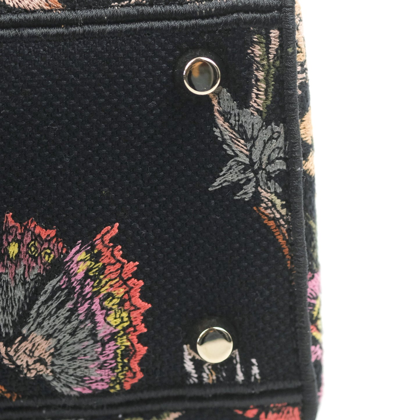 Christian Dior Medium Lady D-Lite Bag Black Dior Jardin Botanique Embroidery