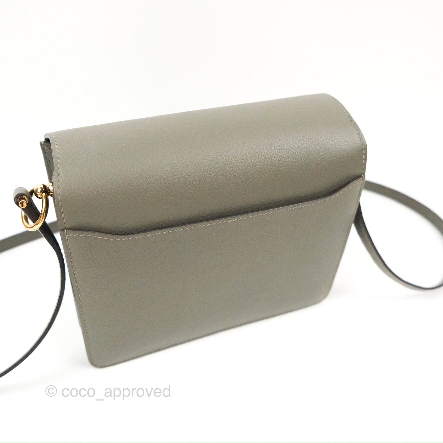 Hermès Roulis Mini 18 Gris Meyer 0L Evercolor Permabrass Hardware