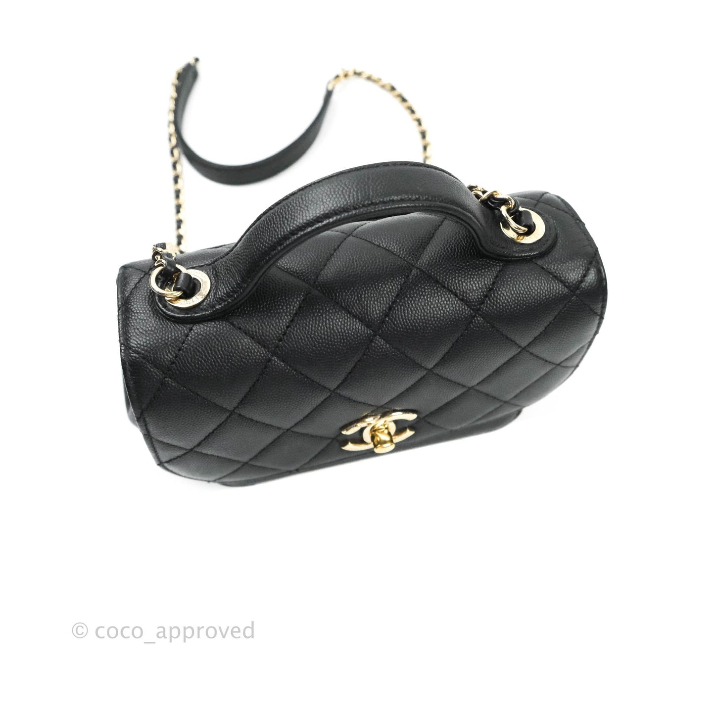 Chanel Quilted Small Business Affinity Flap Black Caviar Gold Hardware