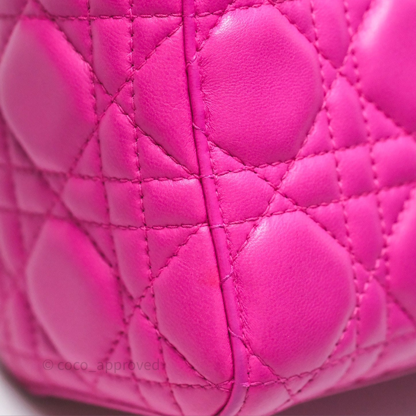 Christian Dior Small Lady Dior My ABCDior Magenta Cannage Lambskin
