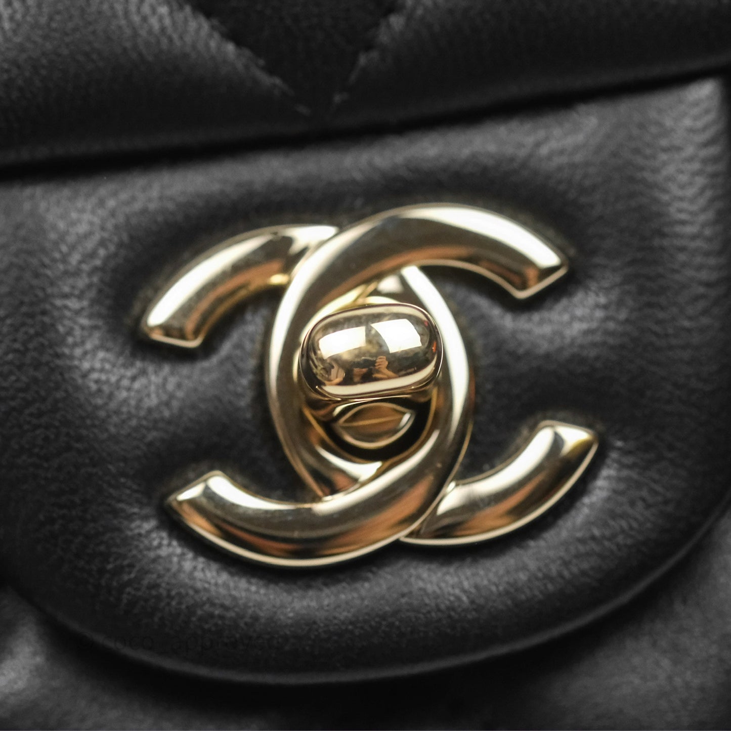 Chanel Top Handle Mini Rectangular Flap Black Lambskin Gold Hardware
