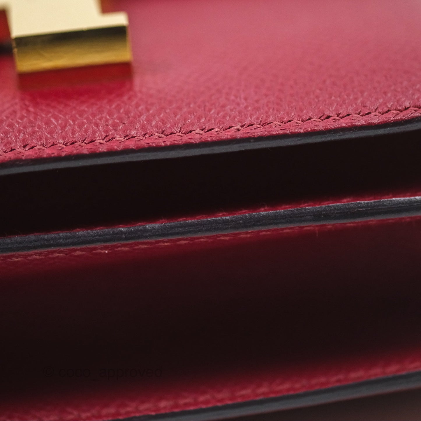 Hermès Constance Mini 18cm Rouge Grenat K1 Epsom Gold Hardware