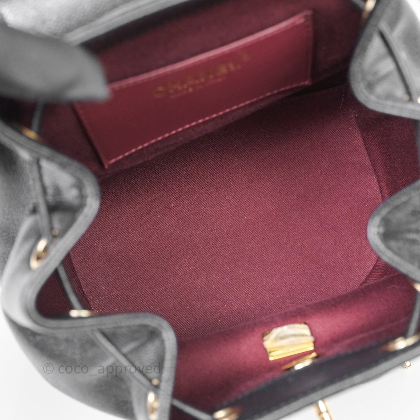 Chanel Quilted Mini Business Affinity Backpack Black Caviar Gold Hardware