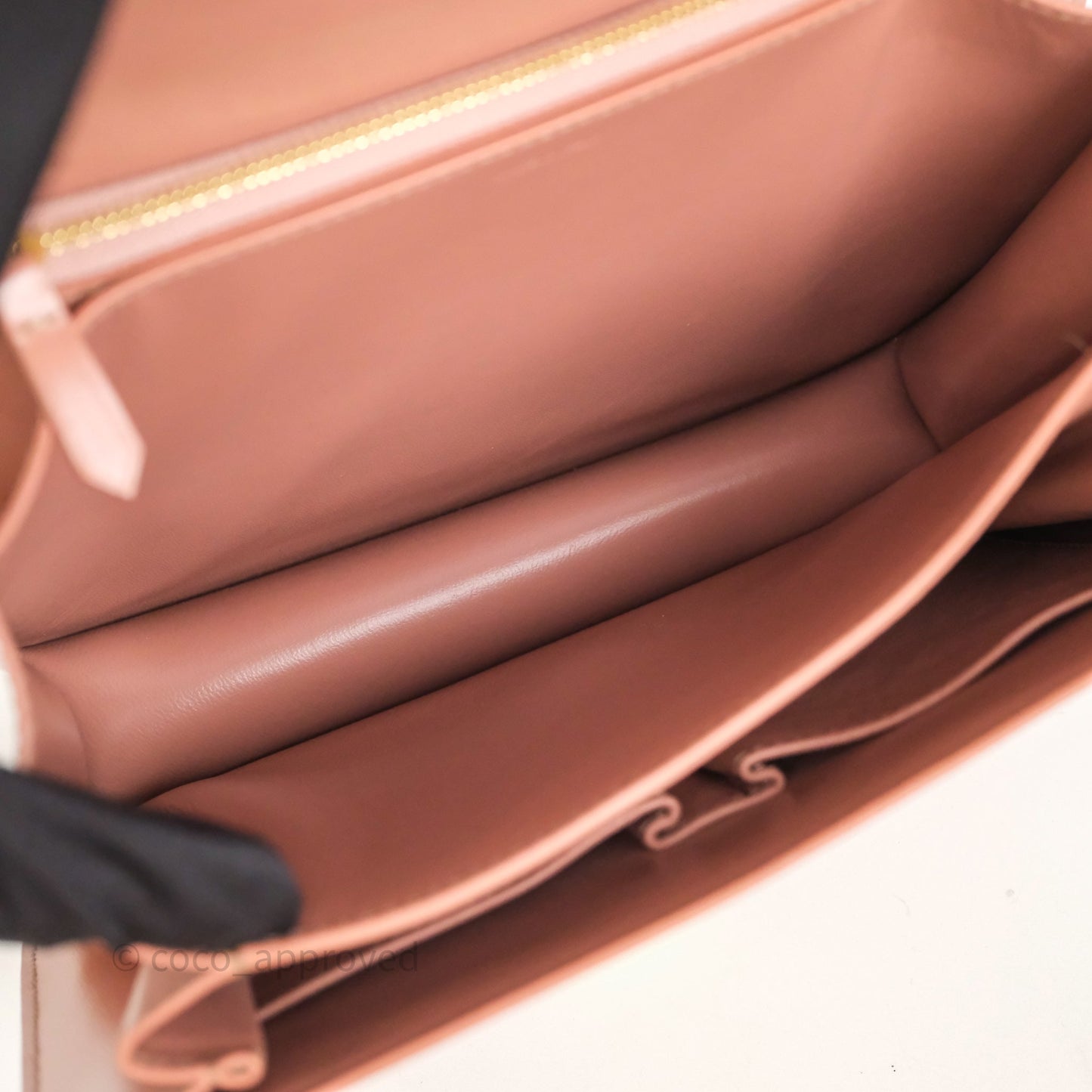 Celine Rose Box Medium Calfskin Bag Gold Hardware