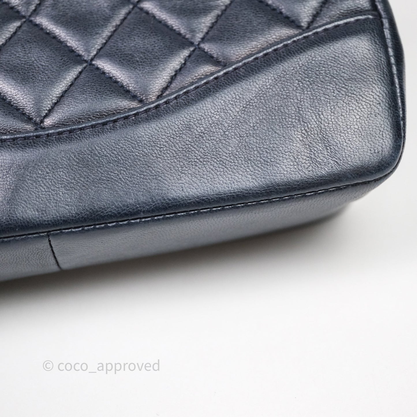 Chanel Vintage 31 Navy Lambskin 24K Gold Hardware
