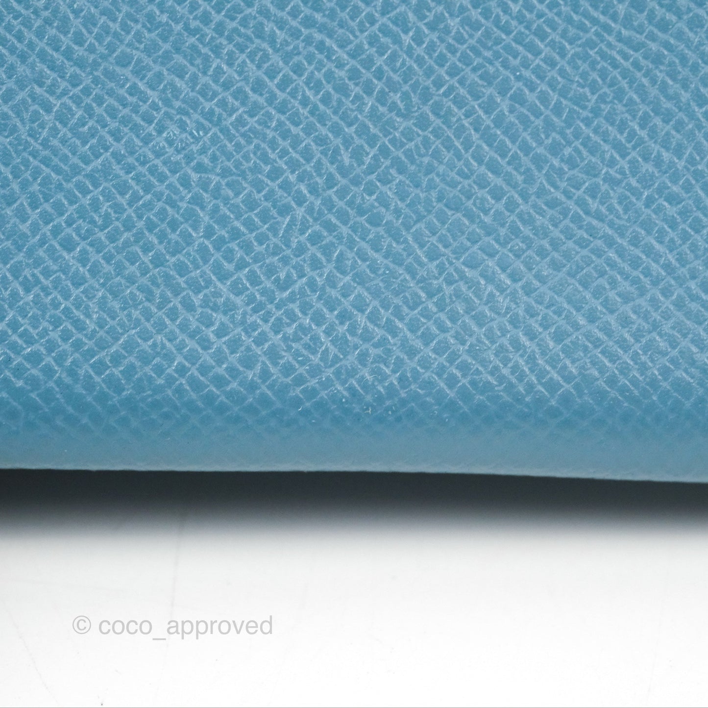 Hermès Calvi Card Holder Blue Epsom