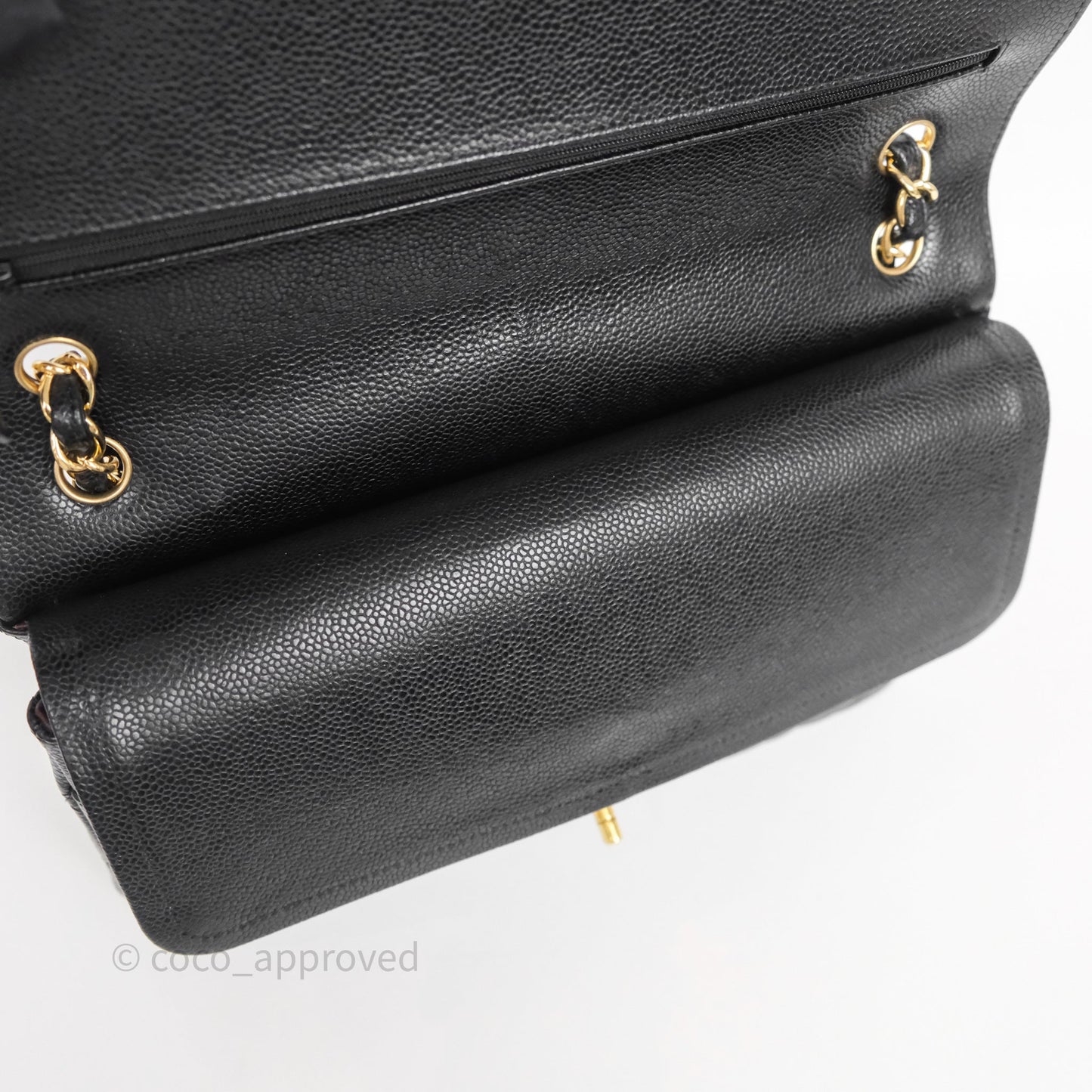 Chanel Jumbo Double Flap Black Caviar Gold Hardware⁣⁣