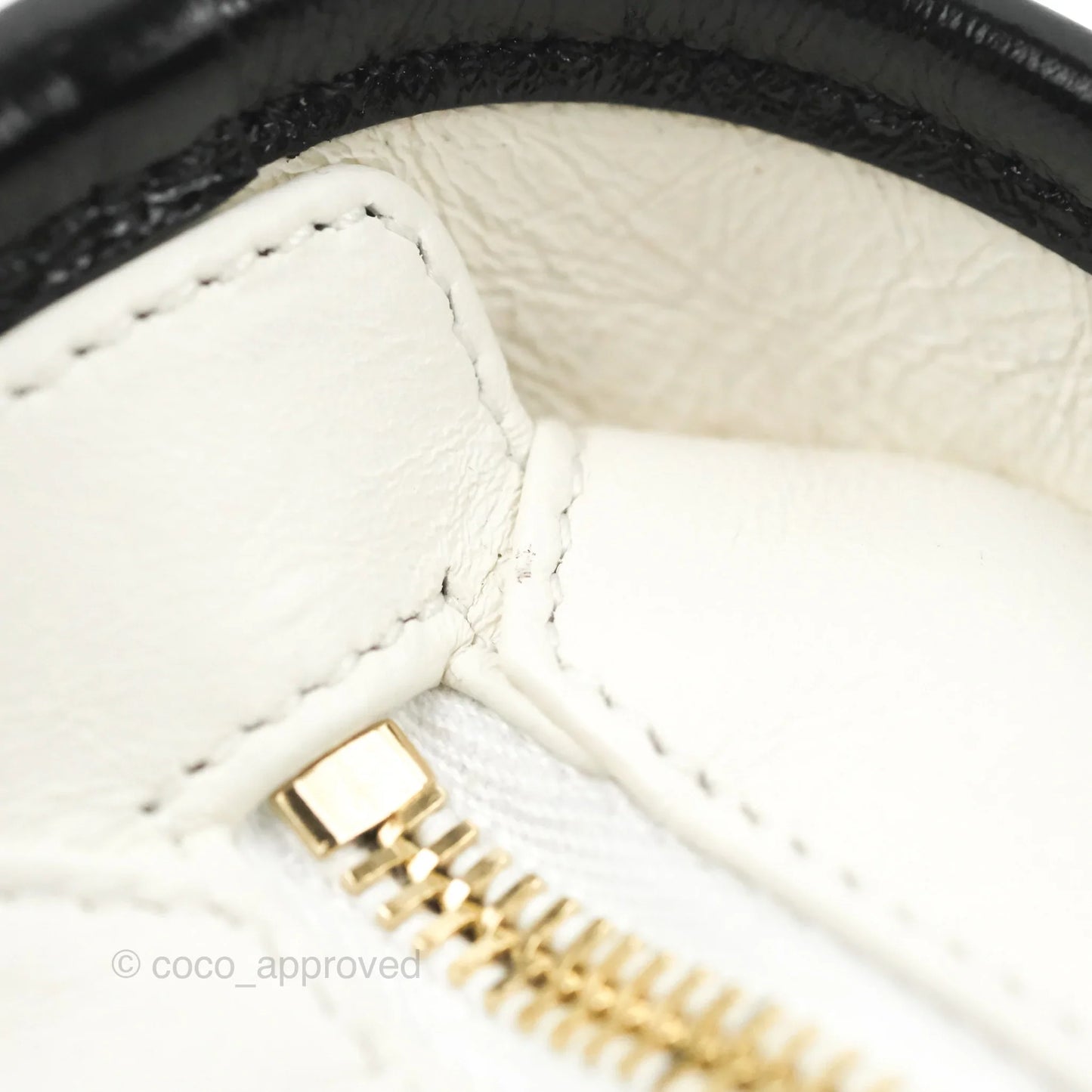 Chanel Quilted Small Gabrielle Hobo White Black Calfskin Mixed Hardware