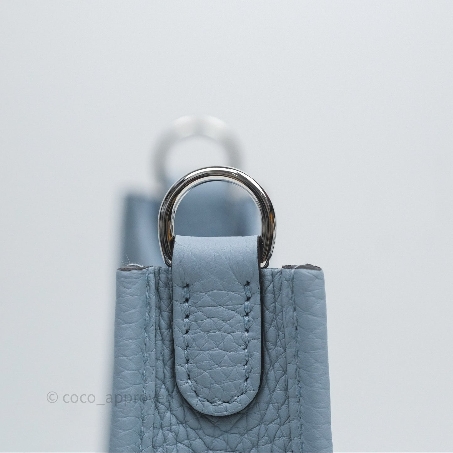 Hermès Mini Evelyne 16 Amazone Bleu Lin Taurillon Clemence Palladium Hardware