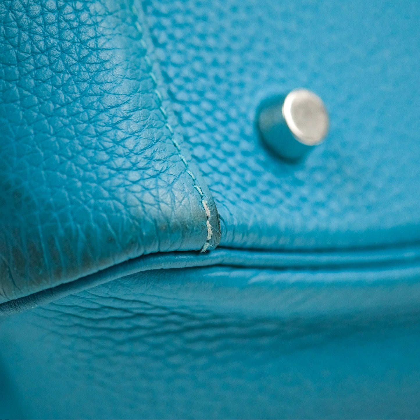 Hermès Lindy 34 Blue Paon Clemence Palladium Hardware