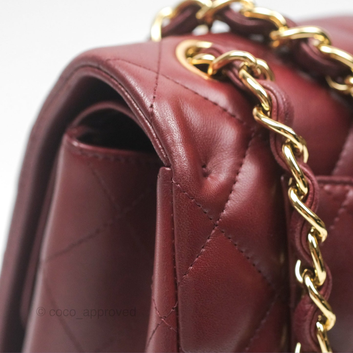 Chanel Jumbo Double Flap Burgundy Lambskin Gold Hardware