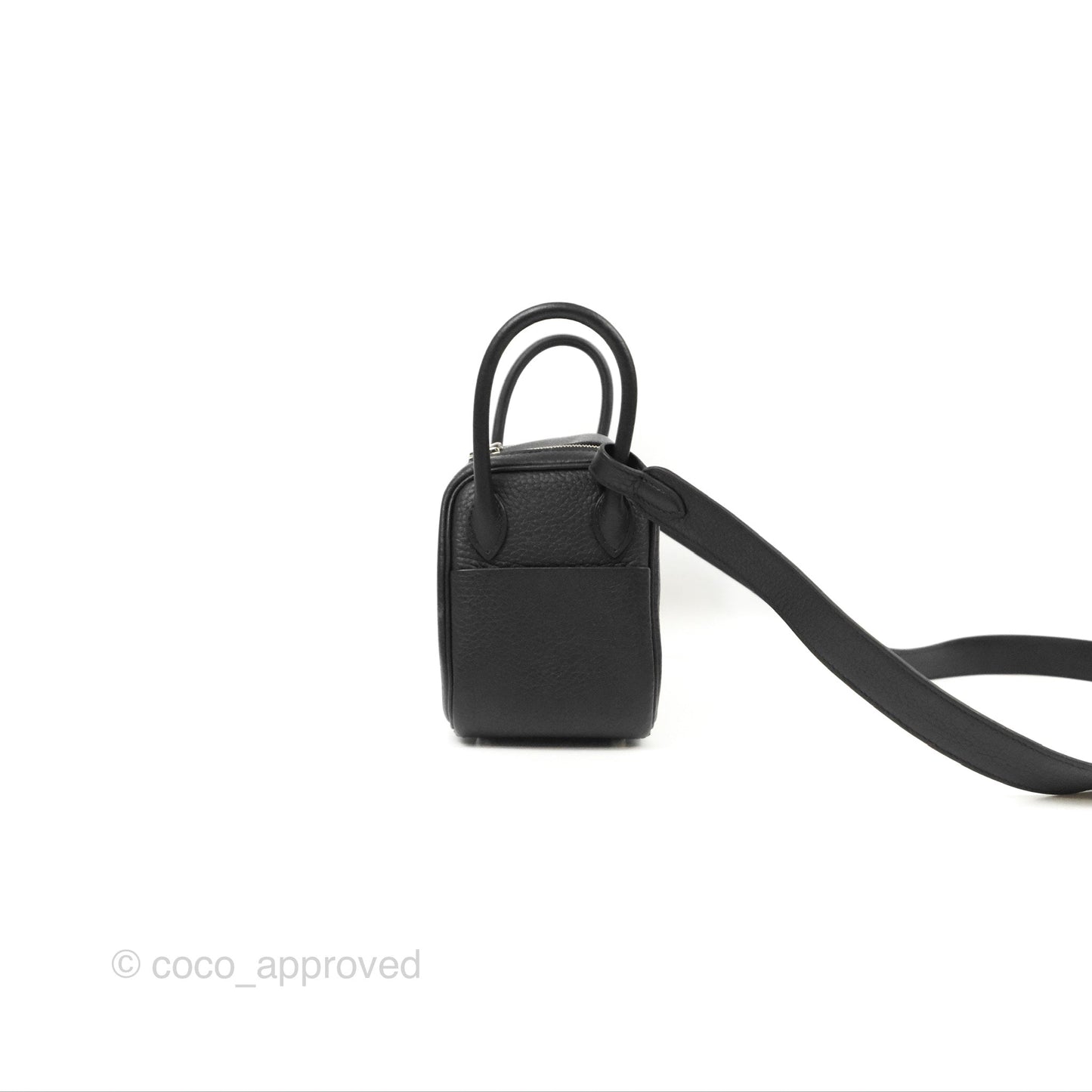 Hermès Mini Lindy 20 Black Noir Clemence Palladium Hardware