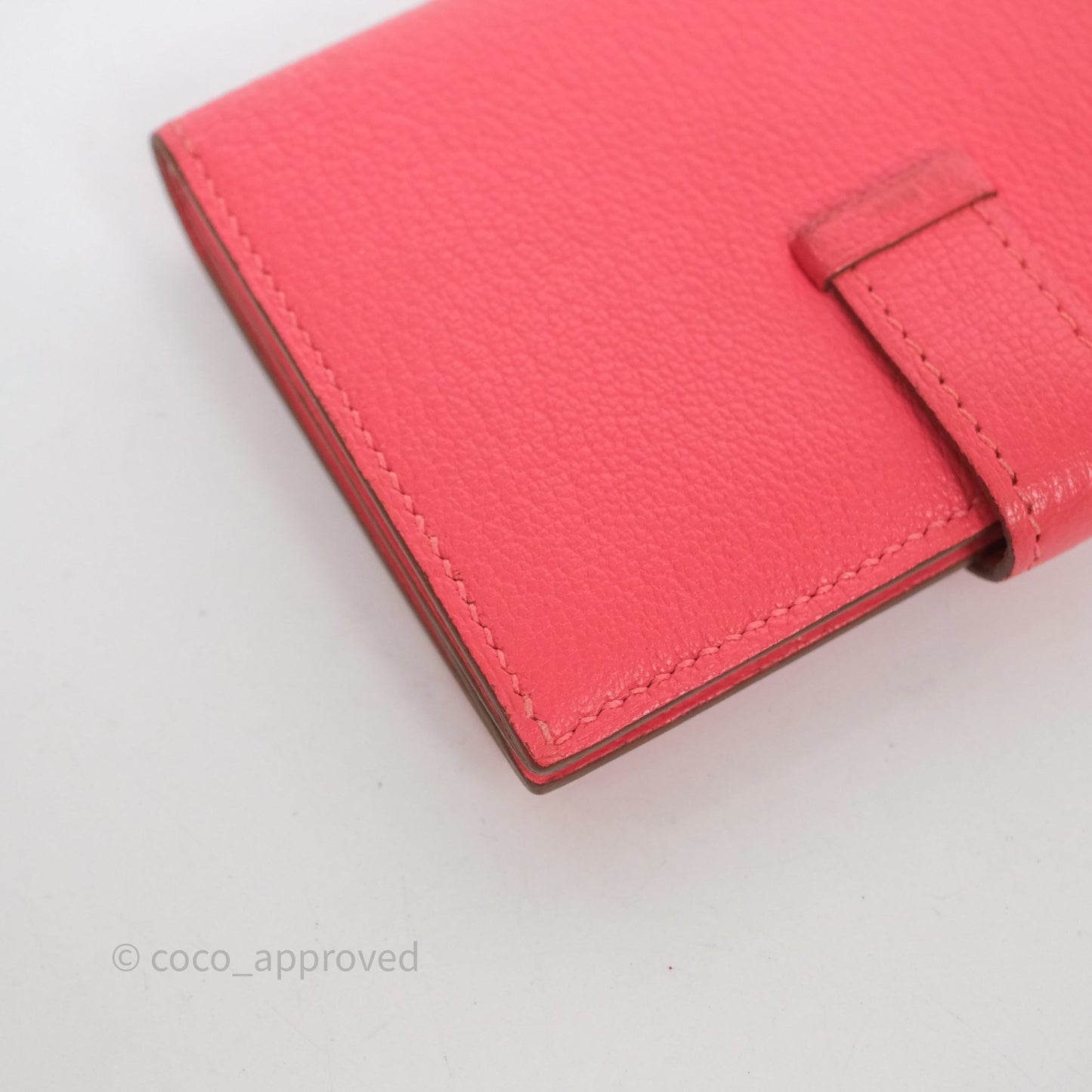 Hermès Bearn Mini Wallet Rose Lipstick U5 Chevre Mysore Gold Hardware