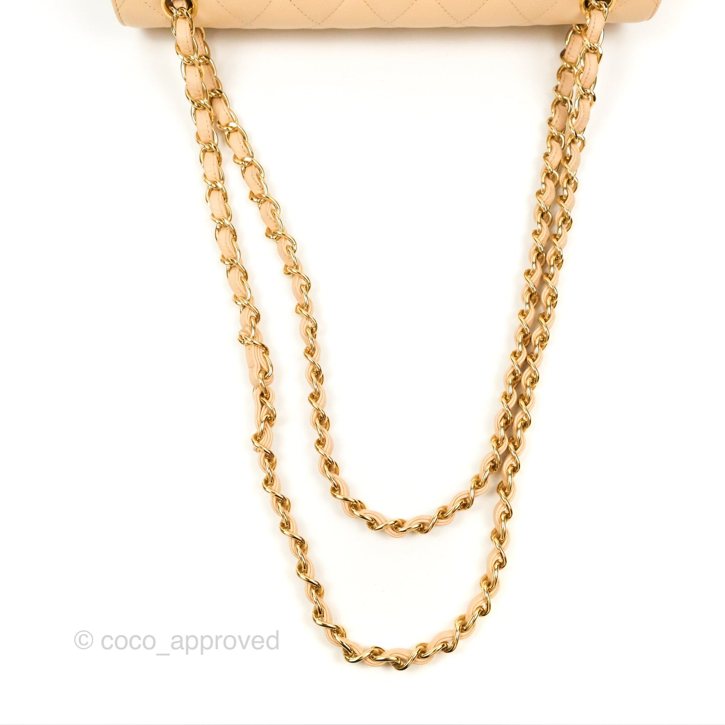 Chanel Jumbo Double Flap Beige Caviar Gold Hardware⁣⁣