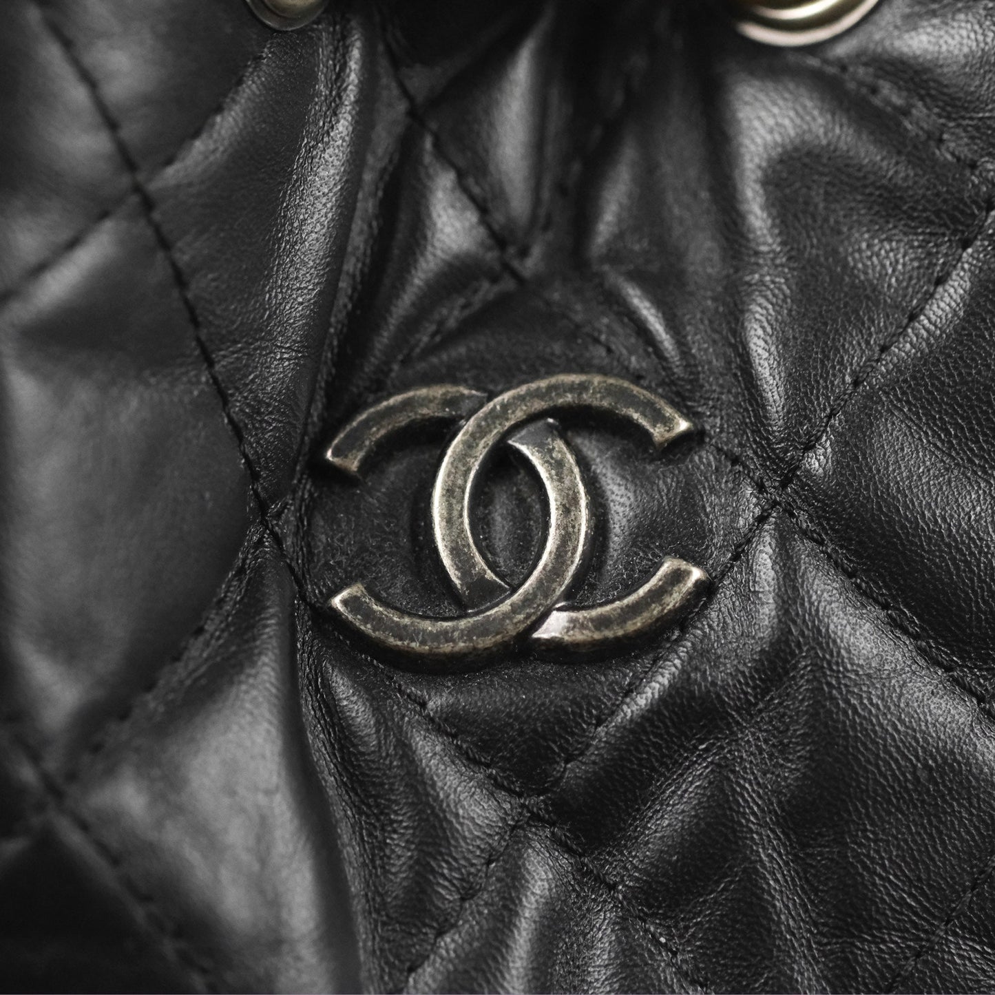 Chanel Medium Gabrielle Backpack Black Aged Calfskin