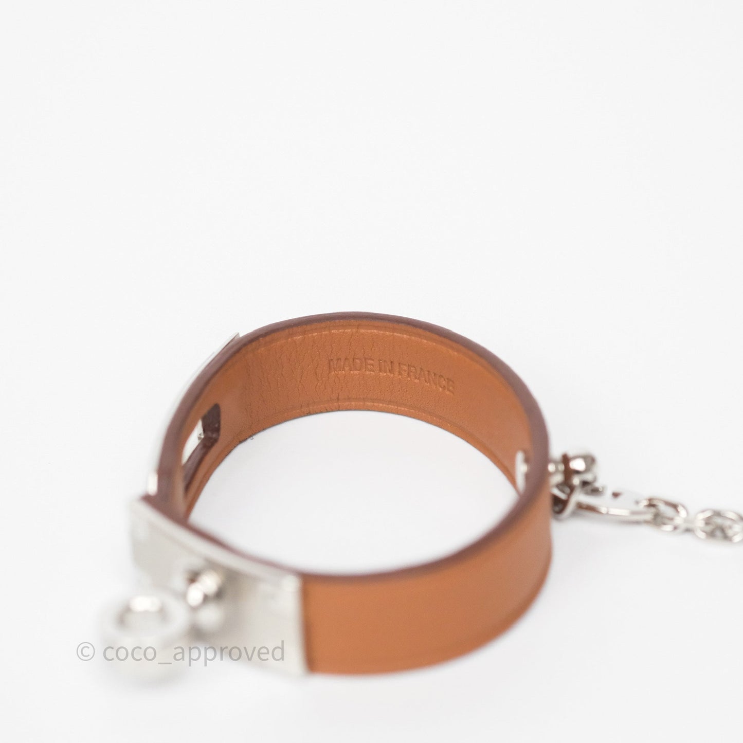 Hermès Kelly Glove Clip Gold Swift Palladium Hardware