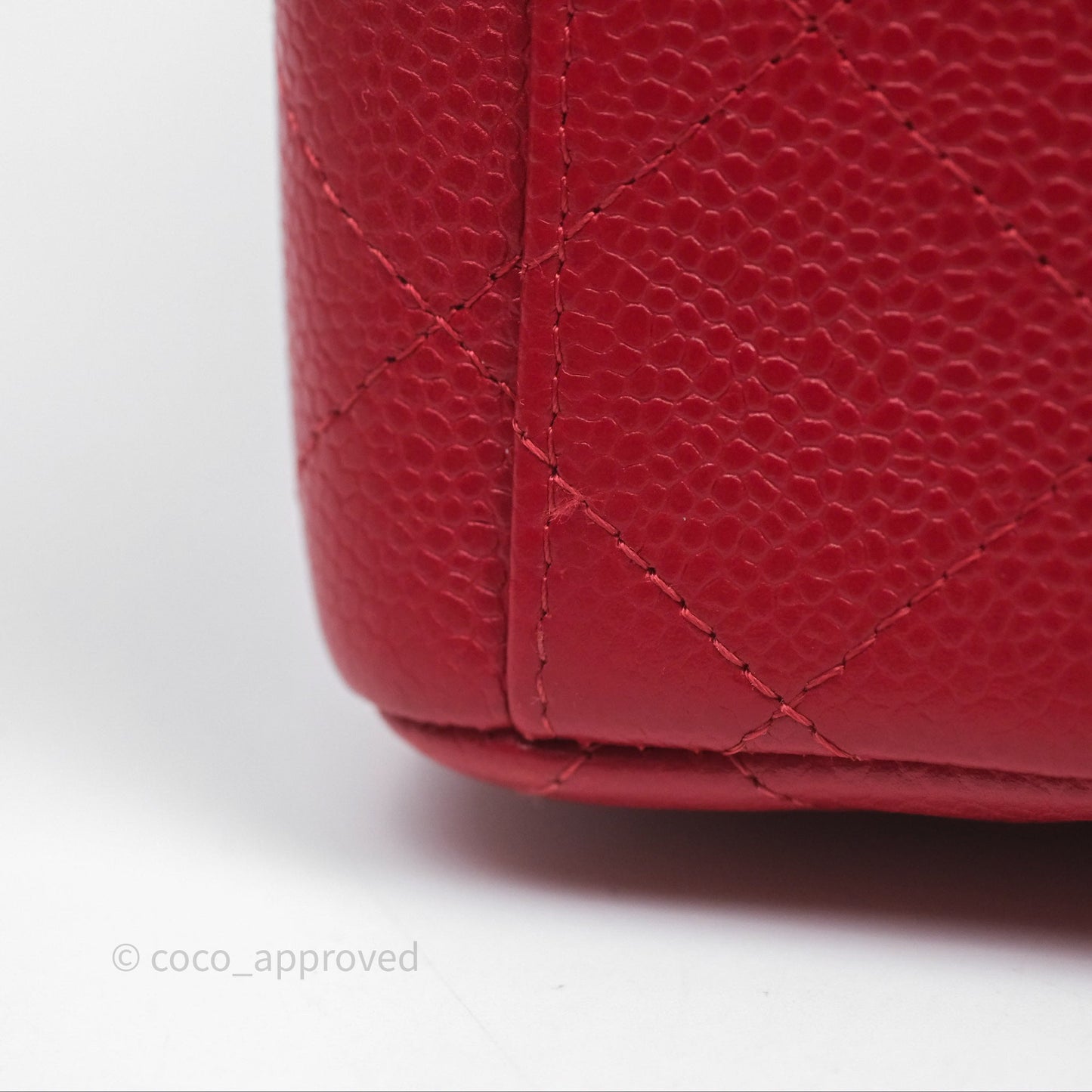 Chanel Quilted Maxi Double Flap Red Caviar Silver Hardware⁣⁣
