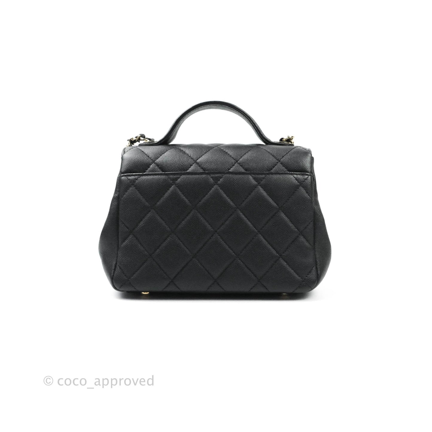 Chanel Quilted Small Business Affinity Flap Black Caviar Gold Hardware