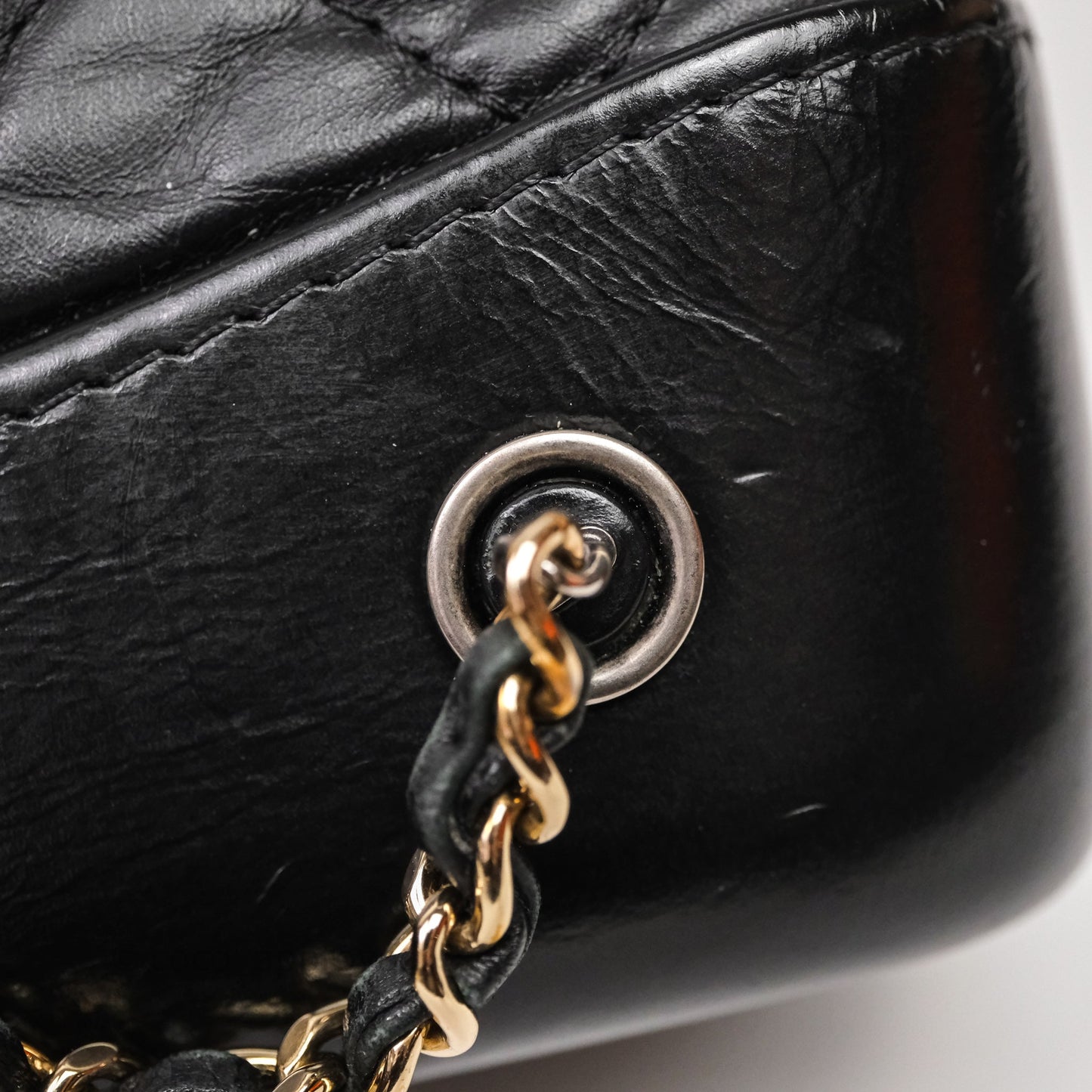 Chanel Small Gabrielle Backpack Black Aged Calfskin