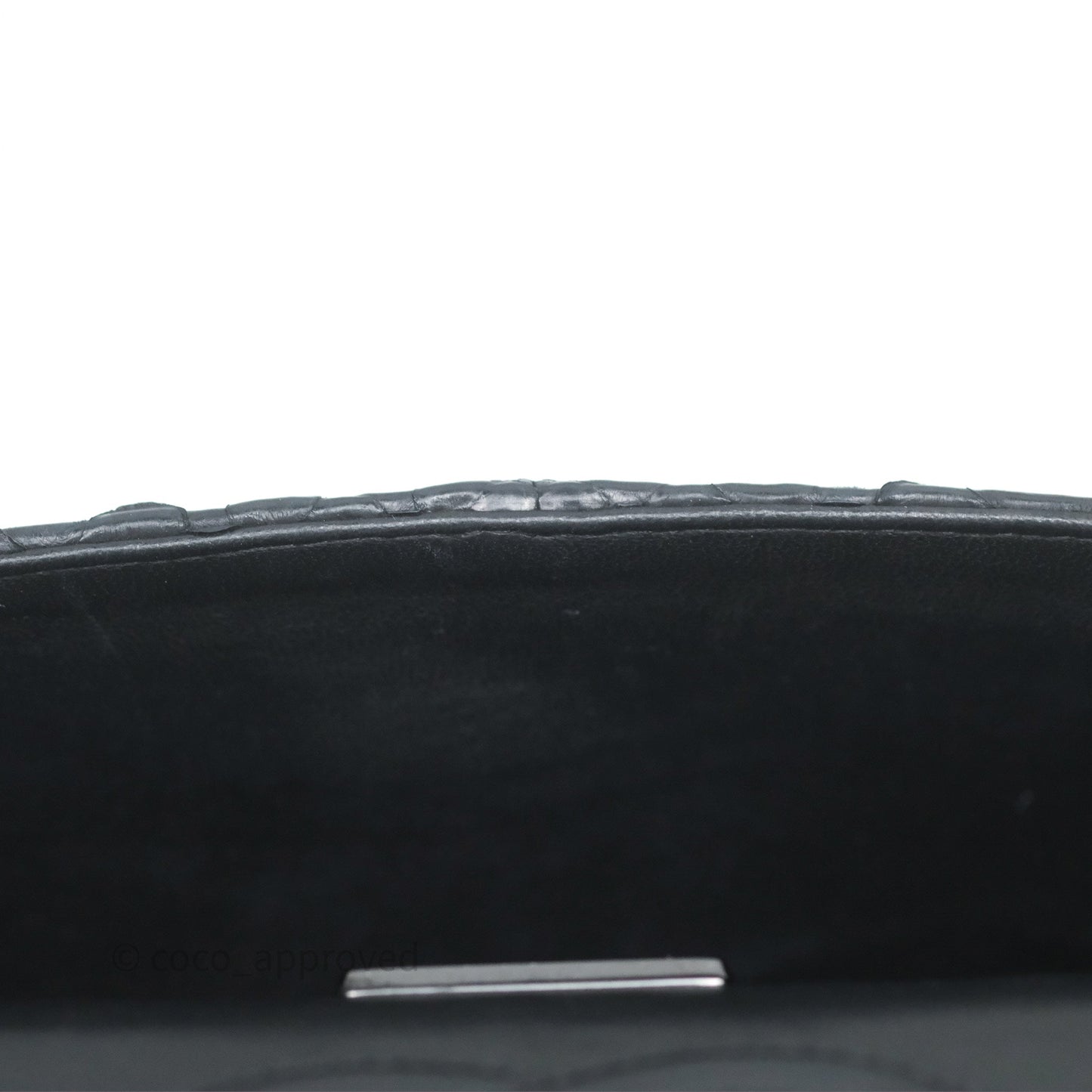 Chanel Classic M/L Medium Flap So Black Python Black Hardware