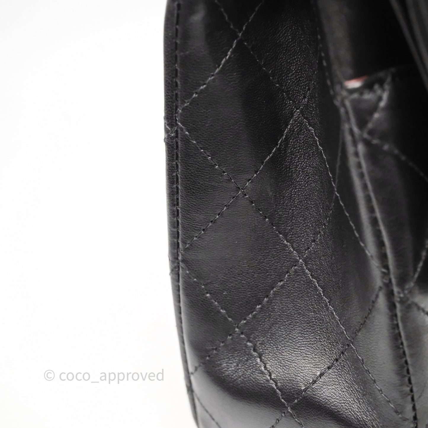 Chanel Classic M/L Medium Flap Quilted Black Lambskin Gold Hardware