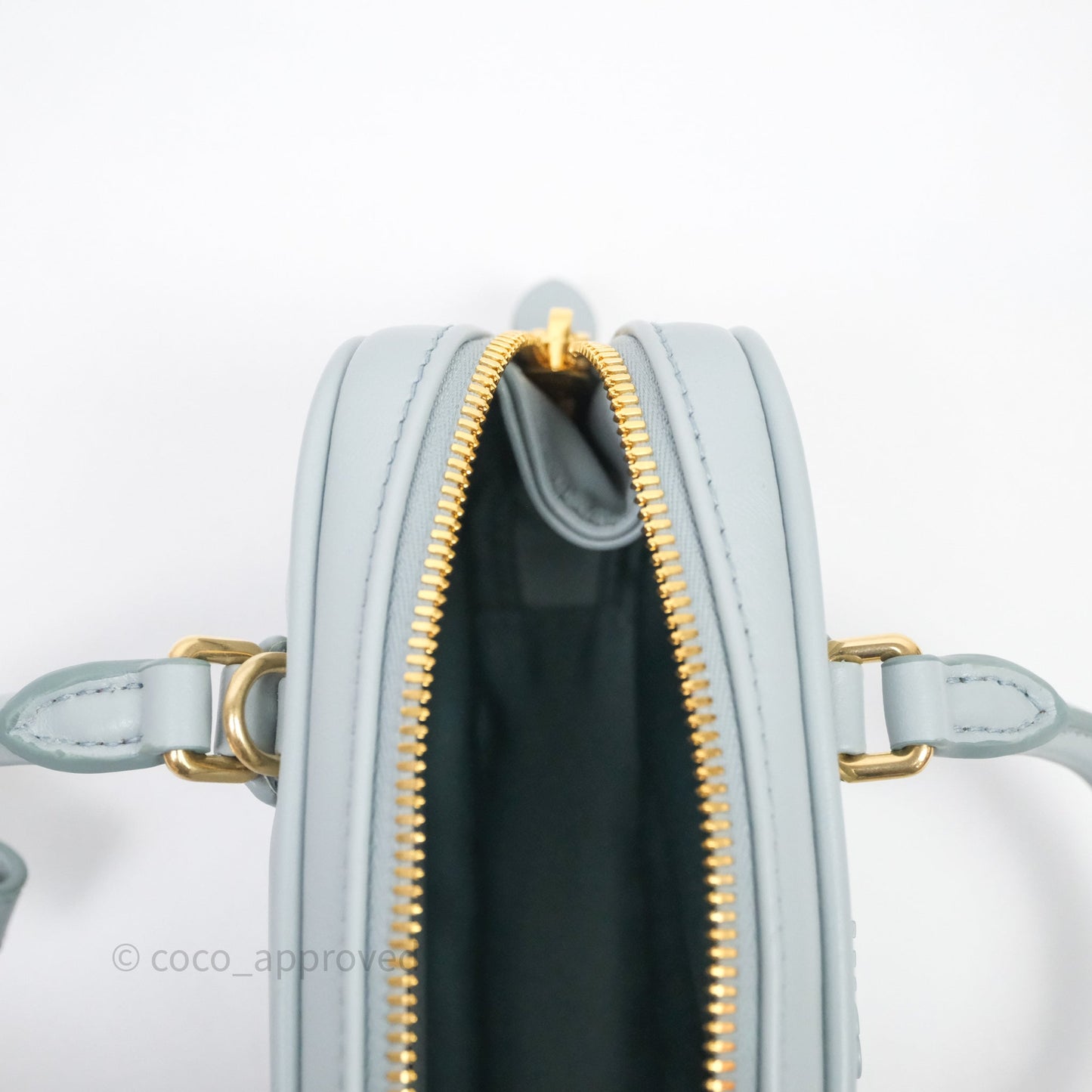 Miu Miu Arcadie Mini Bag Lago Blue Gold Hardware