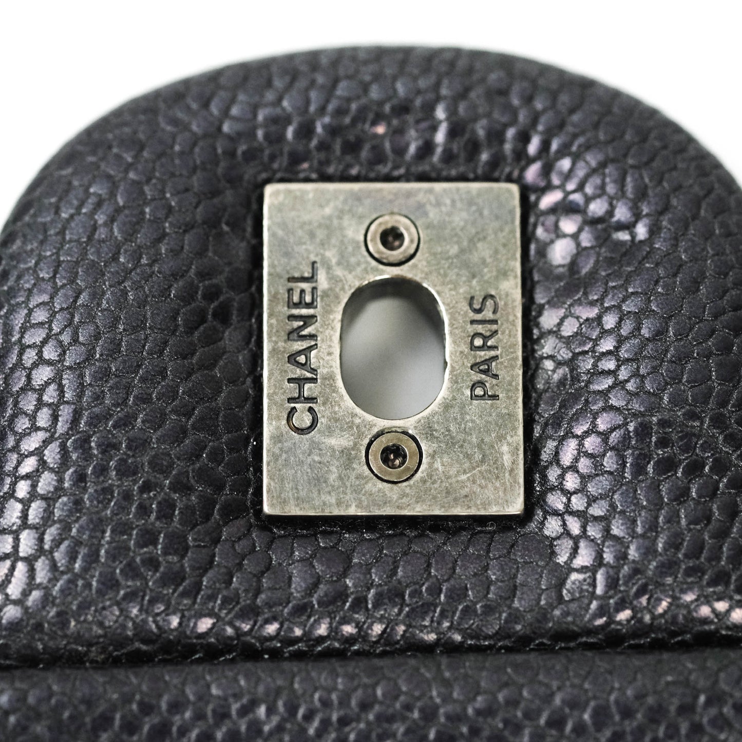 Chanel Jumbo Easy Flap Bag Caviar Dark Grey Ruthenium Hardware