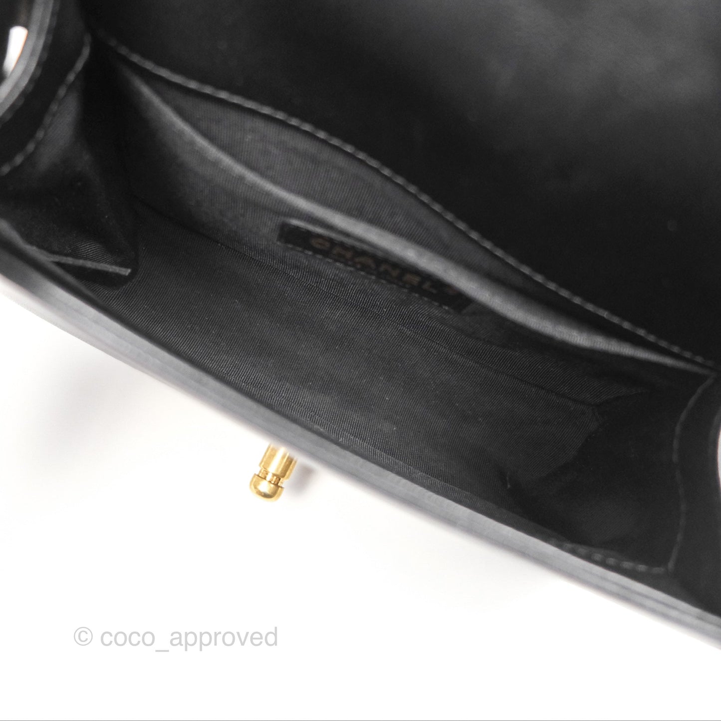 Chanel Small Boy Quilted Black Calfskin Gold Hardware