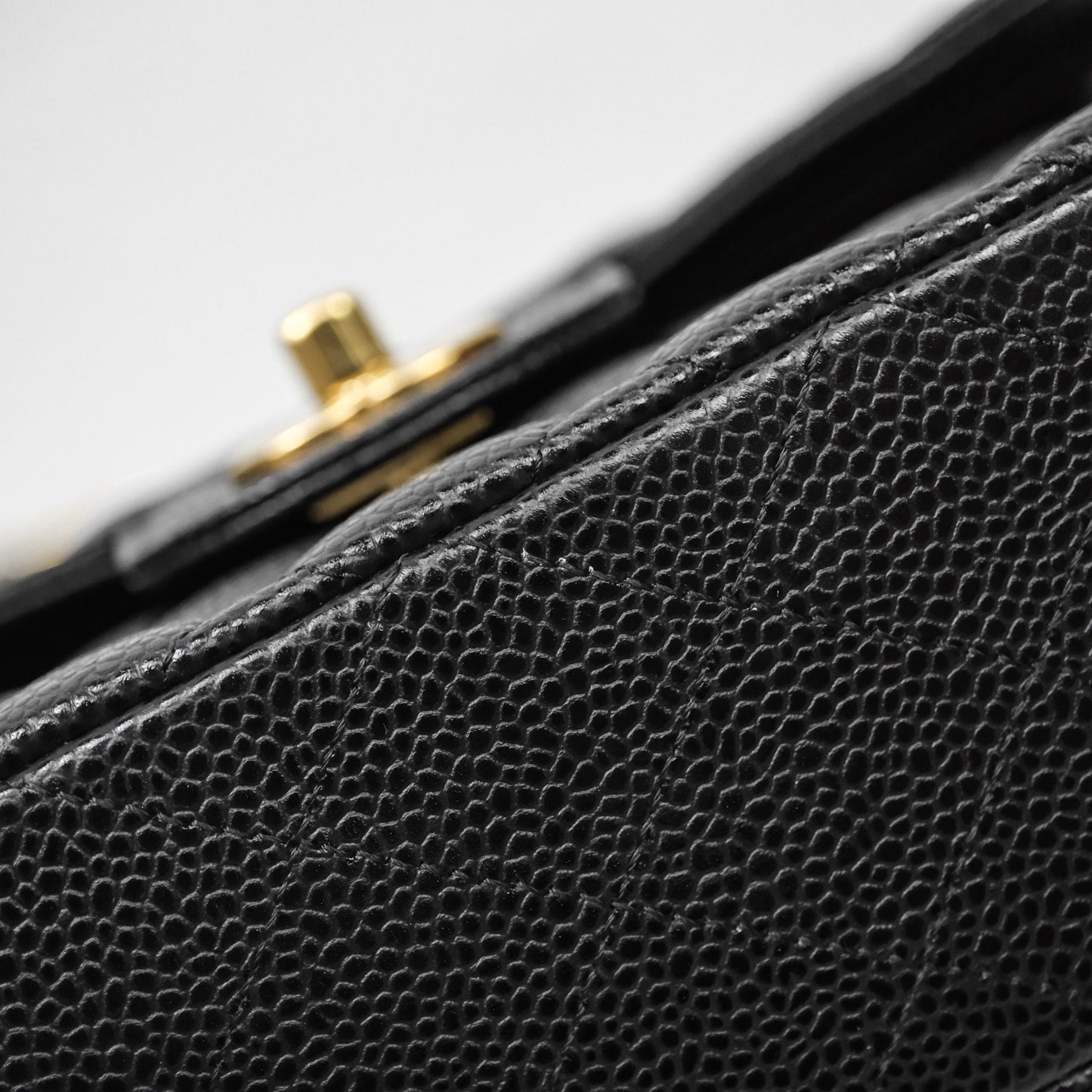 Chanel Small Classic Flap Quilted Black Caviar Gold Hardware