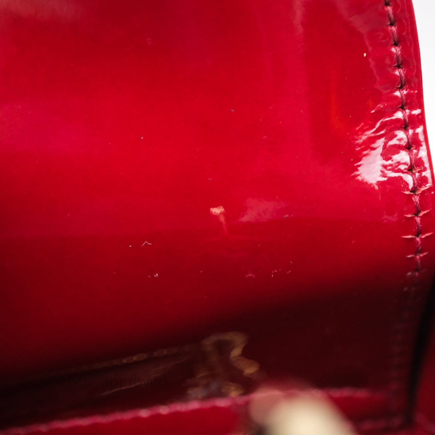 Christian Dior Mini Lady Dior Red Patent Cannage Gold Hardware