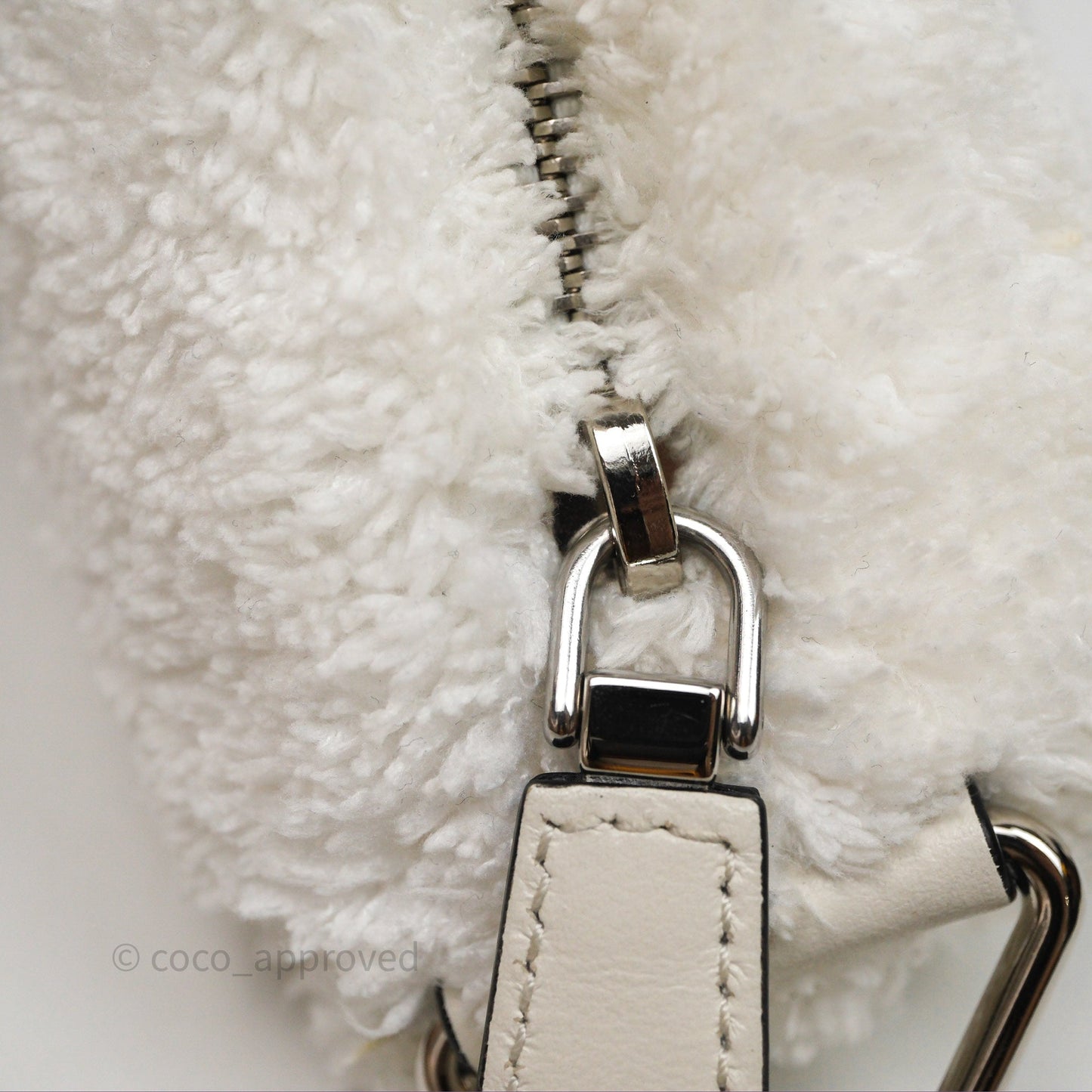 Prada Spugna Triangle White Bag