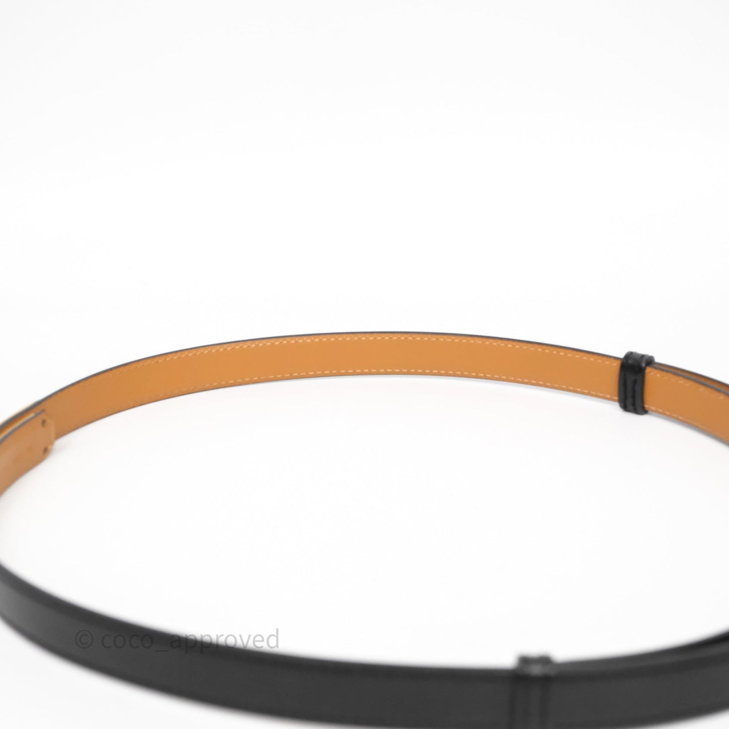 Hermès Kelly Buckle Belt Black Noir 89 Box Leather Gold Hardware
