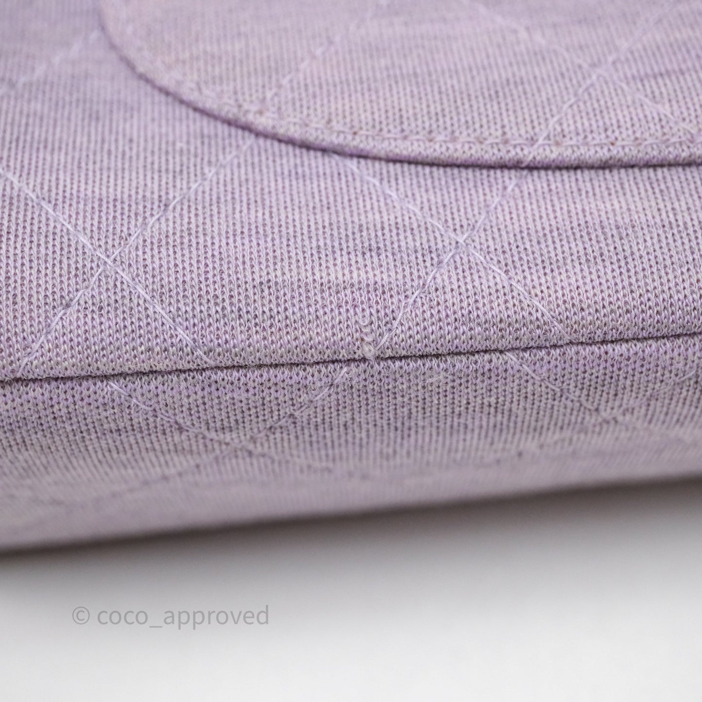 Chanel Medium Single Jersey Flap Bag Purple Silver Hardware