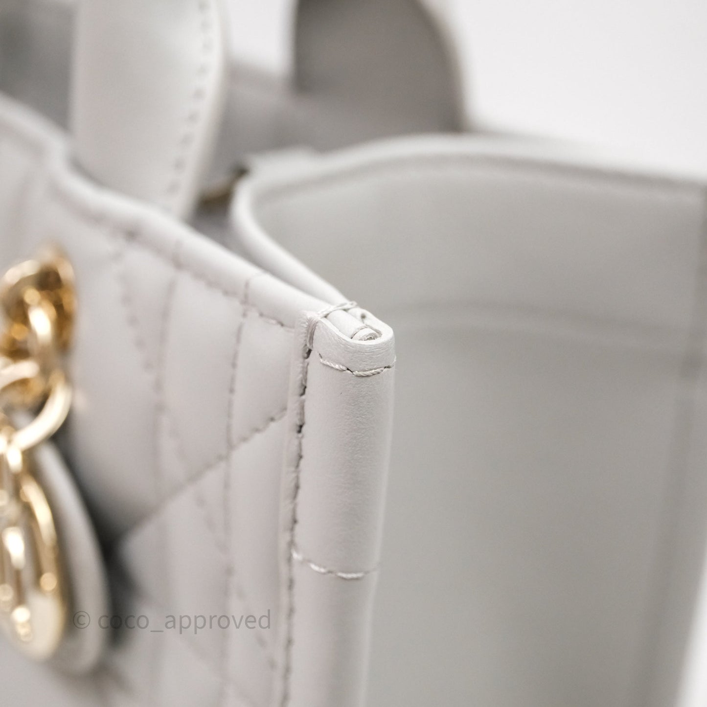 Christian Dior Small Dior Book Tote Cloud Gray Macrocannage Calfskin