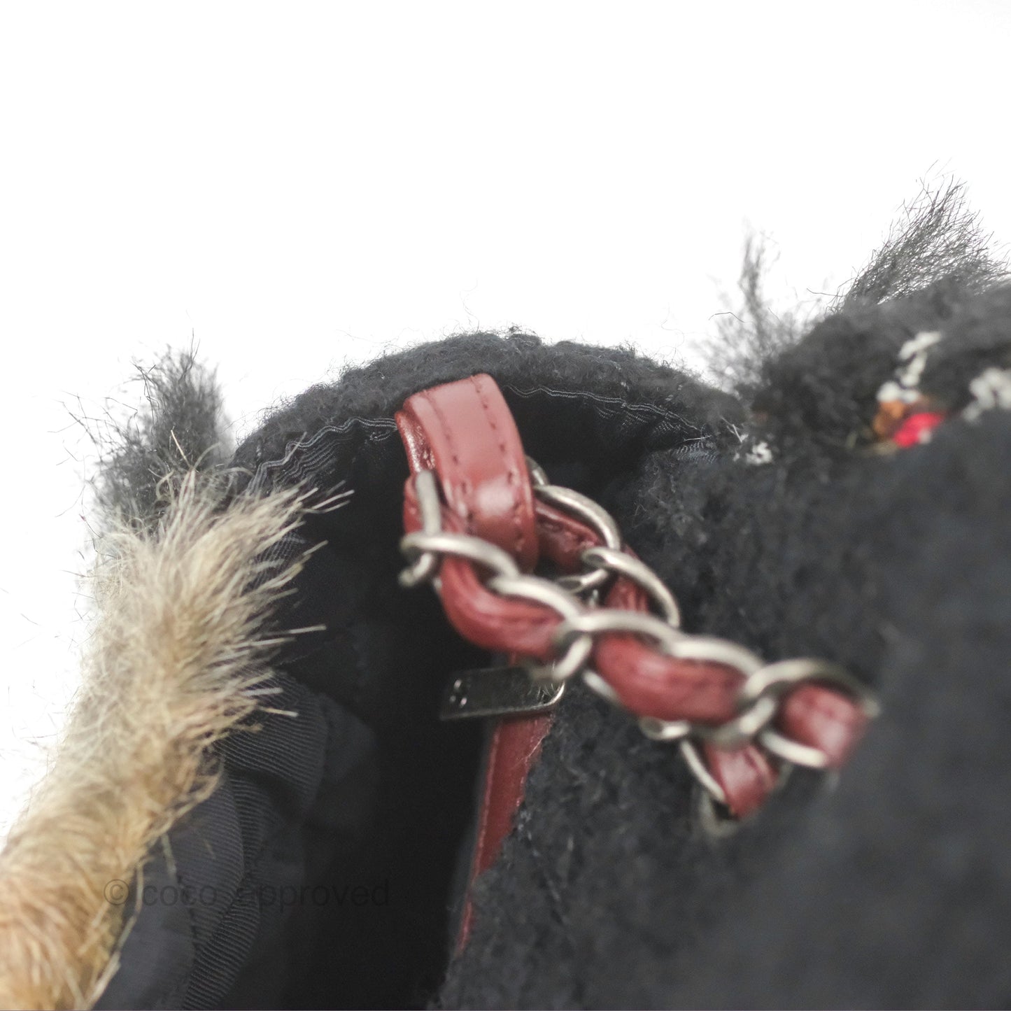 Chanel Fantasy Fur Flap Bag Ruthenium Hardware