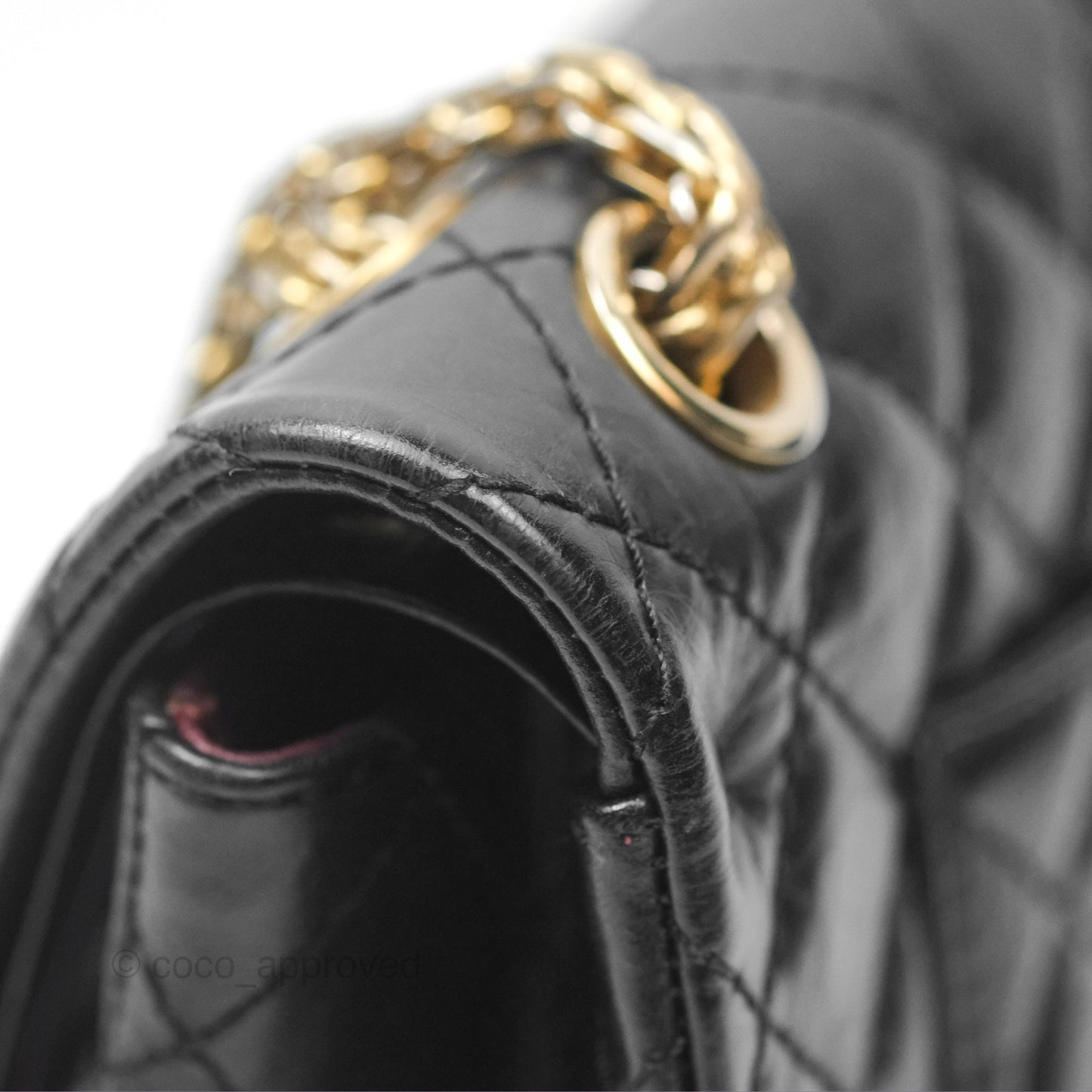 Chanel Reissue 225 Quilted Black Aged Calfskin Aged Gold Hardware
