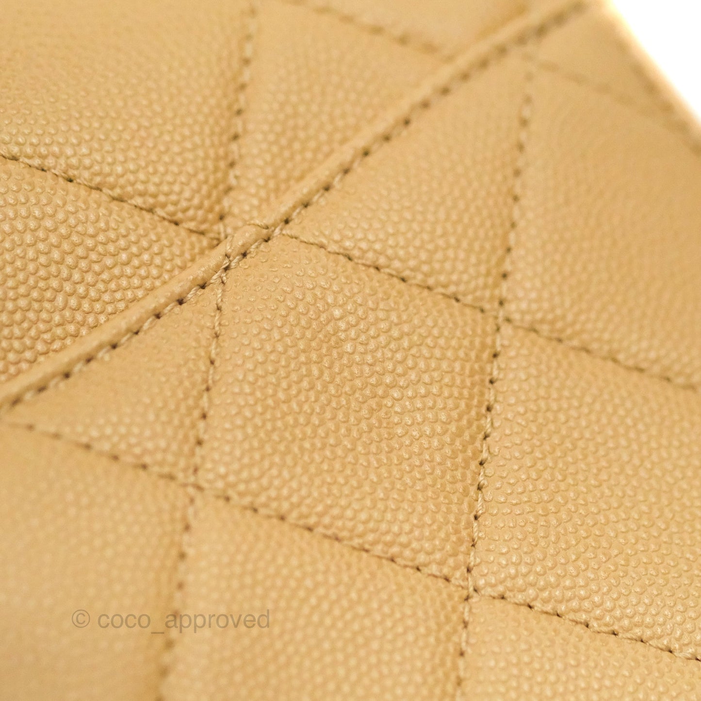 Chanel Mini Messenger Bag Beige Caviar Gold Hardware 21K